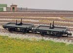 Peco NR1154B 4w Bolster Wagon twin pk, BR