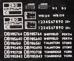 Peco Parkside PS64 TRANSFERS PRESSFIX 1950/60 & TOPS