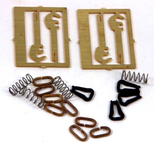 Peco PS624 O Gauge (1/48 Scale) 3-Link Couplings & Hooks Kit For Model Railways