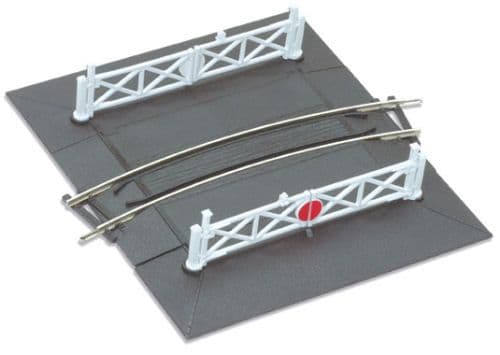 Peco ST266  Setrack Curved 1st Radius Level Crossing / Gates