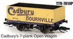 Peco TT:120 TTR7014P 7-Plank Open Cadbury's