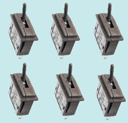 PL26B(6)   Peco: Passing Contact Switch. Black Lever Pack of 6