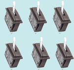 PL26W(6) Peco: Passing Contact Switch. White Lever Pack of 6