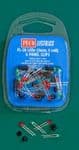PL30  3mm, 5 volt, LEDs, Green and Red (10 red, 10 green, 20 panel clips)