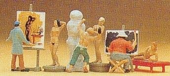 Preiser 10106 Preiser 10106 - HO / OO Scales Artist-Sculptor with Nude Models
