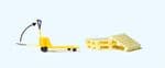 Preiser 17712 Pallet Pump Truck (1) & Europallets (3)