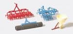 Preiser 17919 : Scale: 1:87, HO Rake/Roller/Dung Spreader Kit