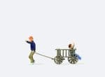 Preiser 28112 Scale: 1:87, HO Children With Wooden Cart Figure