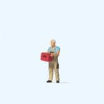 Preiser 28234 Scale: 1:87, HO Man With Beer Crate Figure