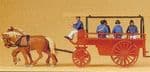 Preiser 30427 Horse Drawn Fire Cart 1900