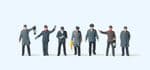 Preiser 75034 Scale: 1:120, TT Railway Yard Workers (7) Figure Set