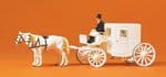 Preiser 75150 Scale: 1:120, TT Horse Drawn Wedding Carriage (Closed) Figure Set