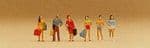 Preiser 79023 N Scale TEENAGE PASSENGERS (6)