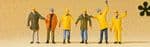 Preiser 79142 N Scale WORKERS IN PROTECTIVE CLOTHES (6)