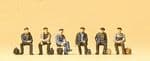 Preiser 88533 - Z Scale Industrial Workers/Dockers Seated (6)