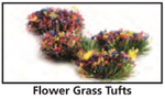 PSG-51 Peco Scene Static Grass 4mm Flower Grass Tufts (100)