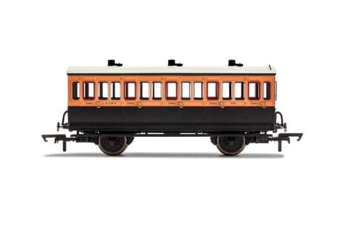 R40062 Hornby LSWR, 4 Wheel Coach, 3rd Class, 302 - Era 2