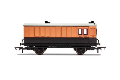 R40064 Hornby LSWR, 4 Wheel Coach, Brake Baggage, 140 - Era 2