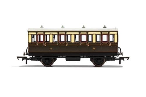 R40065 Hornby GWR, 4 Wheel Coach, 1st Class, 143 - Era 2/3