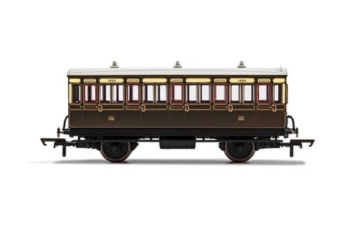 R40066A Hornby GWR, 4 Wheel Coach, 3rd Class, 1882 - Era 2/3