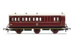 R40142 Hornby  NBR, 6 Wheel Coach, Unclassed (Brake 3rd) Coach, Fitted Lights, 472 - Era 2