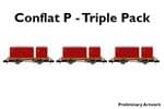 RAP921016 BR ‘Conflat P’ Triple Pack A (No.s B932869, B933387, B933059 with crimson containers)