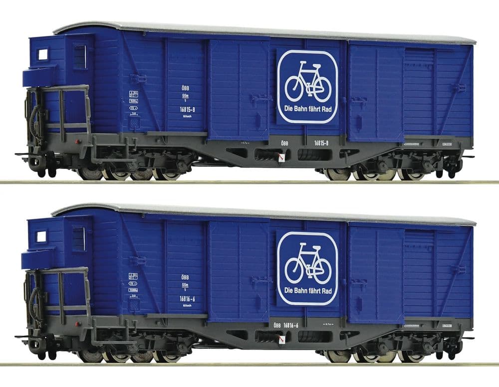 Roco 6640003 2 piece set Bicycle transport wagons ÖBB