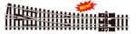 SLU395F    Peco Streamline N Scale Code 55 medium radius turnout R/H UNIFROG