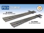 SLU7061 PECO Streamline HO Code 70 #6 turnout - Unifrog RH