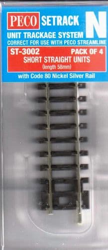 ST3002 Peco  Short Straight  x 4