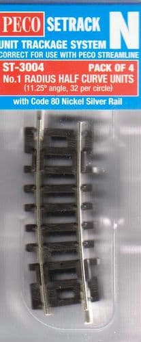 ST3004 Peco  Short curve  x 4