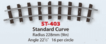 ST403 Peco Setrack 00-9 Standard Curve Radius 228mm (9in)