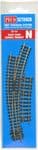 ST44 Peco Setrack N Gauge Curved Turnout R/H