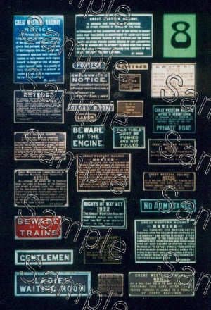 Tiny Signs O8  Trackside Notices GWR