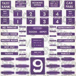 Tiny Signs O9E  BR (Eastern Region) Station Signs