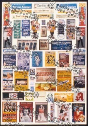 Tiny Signs OO133 - OO Scale German Travel Posters Pack 1