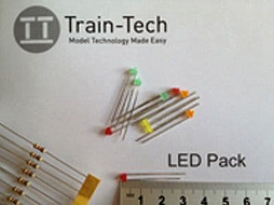 Train Tech LED10 - HO / OO Scales Assorted Sub-Miniature LED Set (10)