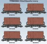 TTR61303 Peco ex LMS  Fitted 12T Vans Grey livery 6 pack