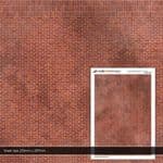 TX100 SMS OO Victorian Weathered Red Brick Texture Paper (Pack of 5) - OO/4mm/1:76