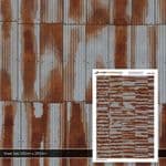 TX112 SMS Rusty Corrugated Iron Texture Paper (Pack of 5) - OO/4mm/1:76