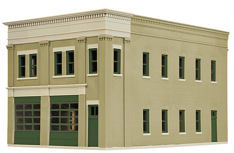 Walthers Cornerstone 933-4022 HO Scale Two Bay Fire Station Kit
