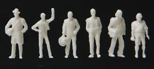 Walthers Scenemaster 949-6200 Unpainted Figure Set - Travelling /Standing/Walking (72)