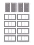 Wills SSM314 Doors & Windows Detail Pack (8 windows, 4 doors per pack)