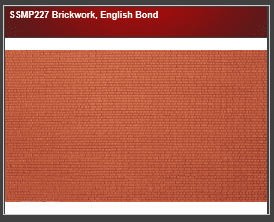 Wills SSMP227 Brickwork, English Bond