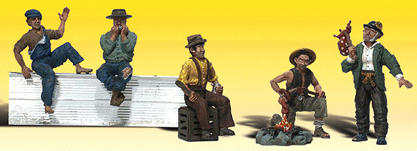 Woodlands Scenic Accents(R) 2138 Figures -- Hobos pkg(5)