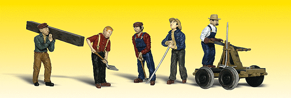 Woodlands Scenic Accents(R) 2177 Figures-- Rail Workers (5)