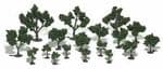 WTR1111 Woodland Scenics: 3/4" - 3" Deciduous Tree Kit (21/pkg)