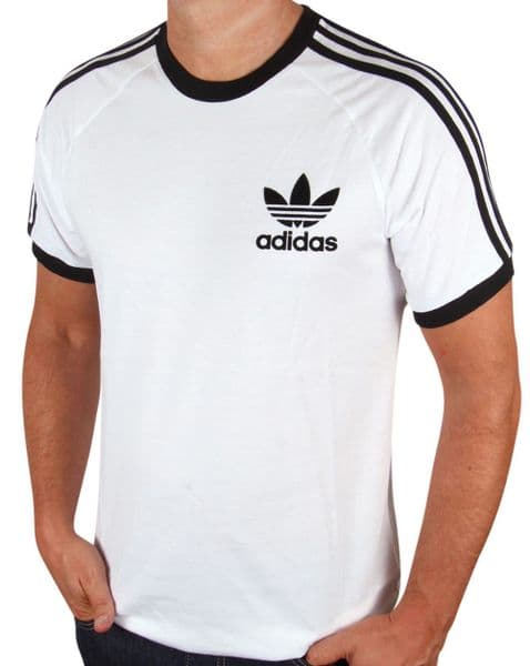 Adidas Originals Men's Crew Neck Retro Trefoil Casual T Shirt Tee White