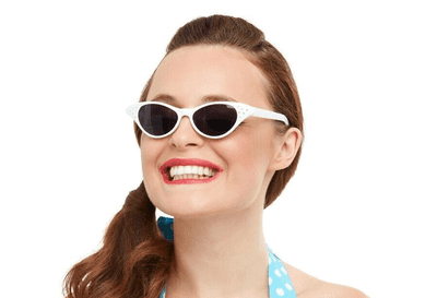 50s Flyaway Glasses (White)