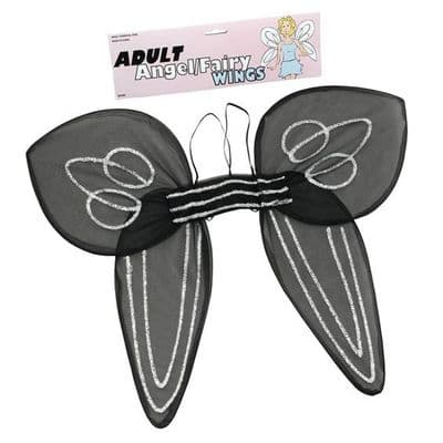 Angel/Fairy Wings (Black Glitter)